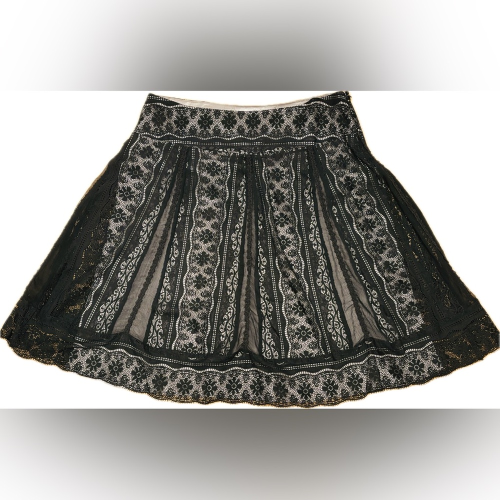 Ice Elegant Black Lace Skirt